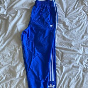 Blue adidas track pants